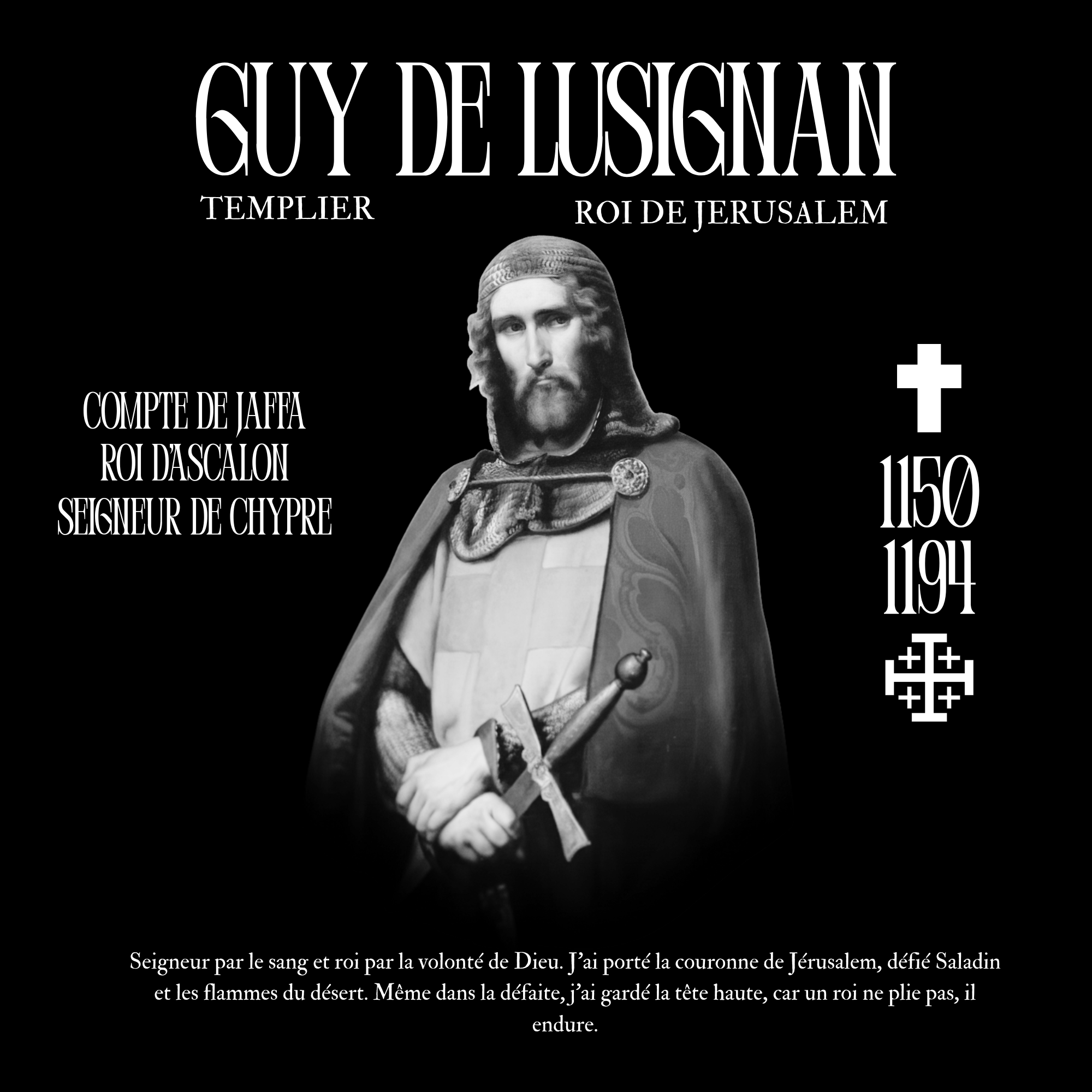 T-shirt Guy de Lusignan : I
