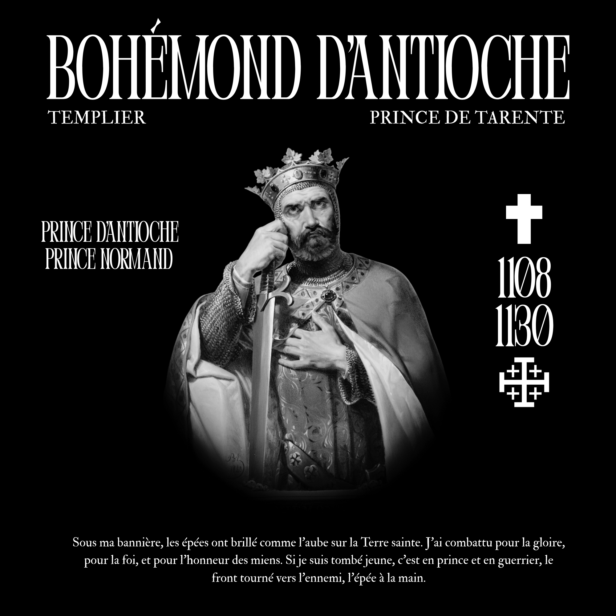 T-shirt Bohémond d’Antioche : I