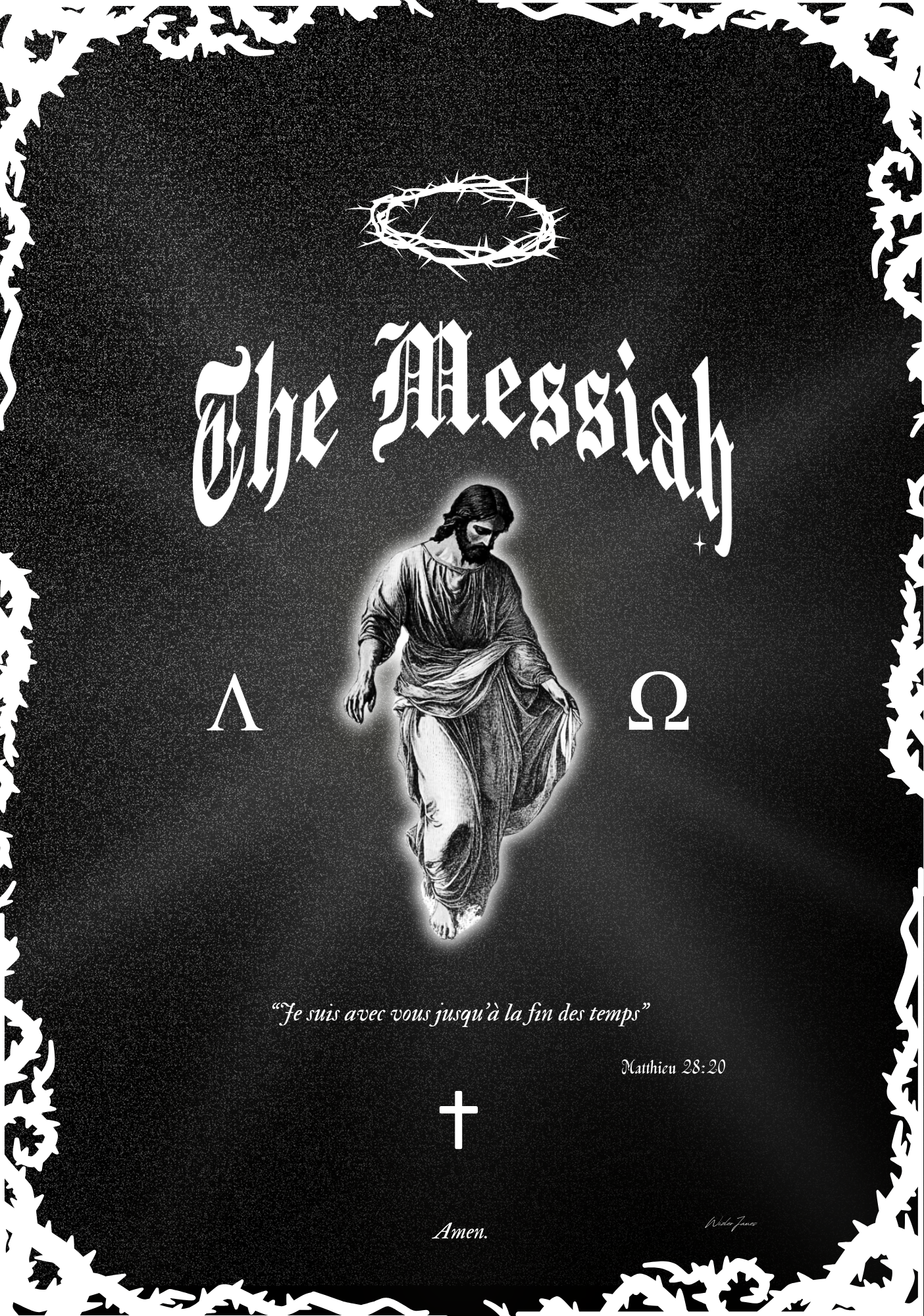 Tableau Artisanal en Or - The Messiah : I