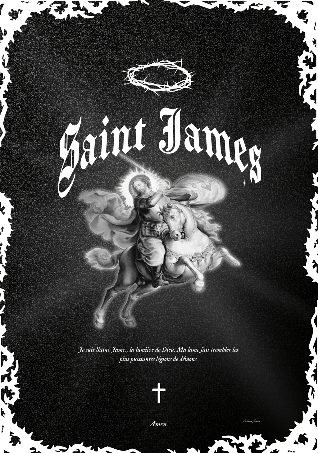 Tableau Artisanal en Or - Saint James : I