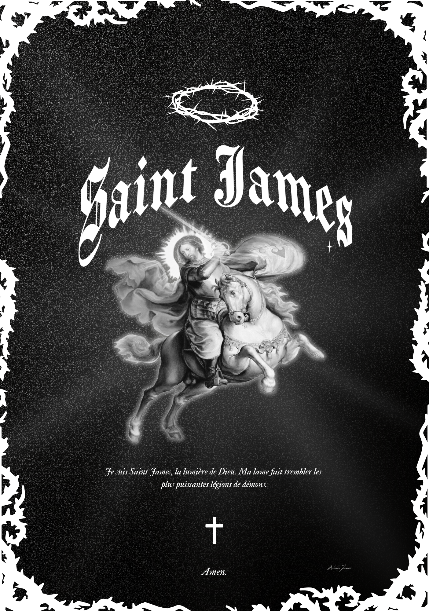 Tableau Artisanal en Or - Saint James : I