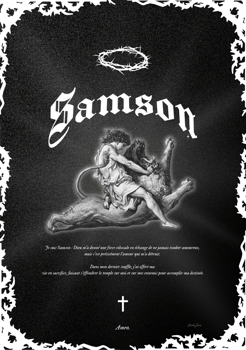 Tableau Artisanal en Or - Samson : I