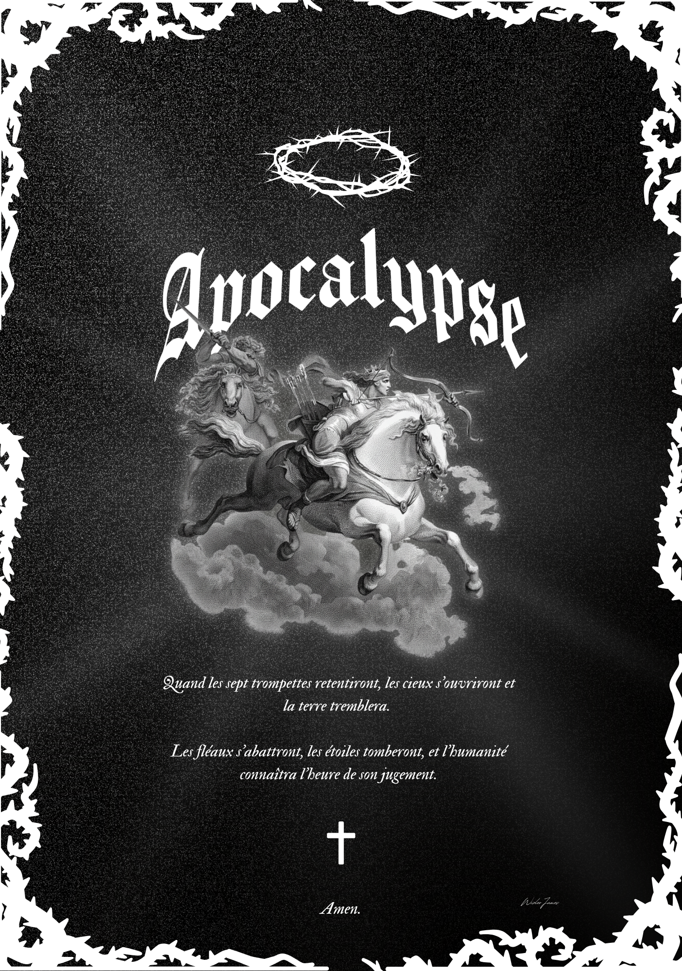 Tableau Artisanal en Or - Apocalypse : I