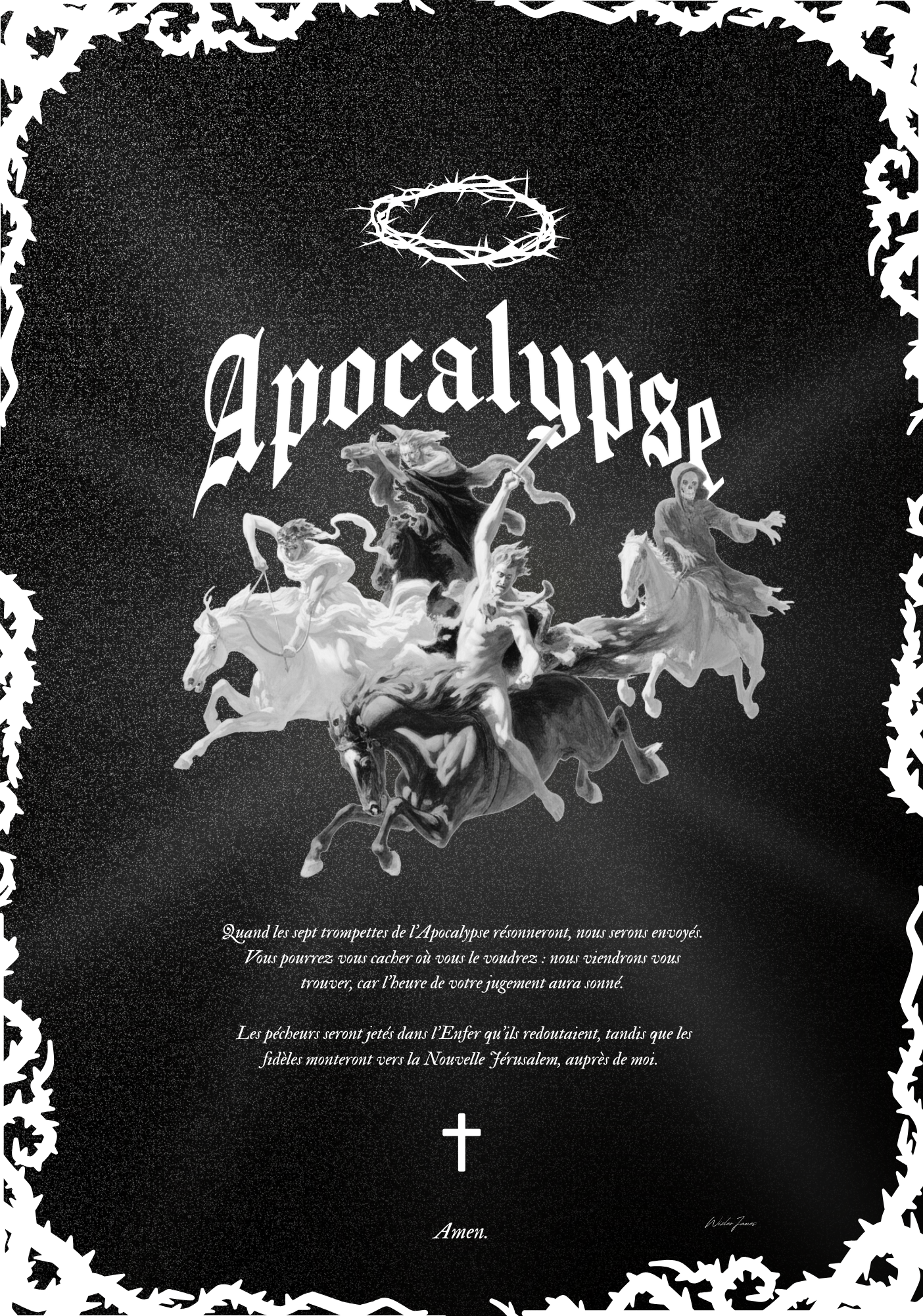 Tableau Artisanal en Or - Apocalypse : II