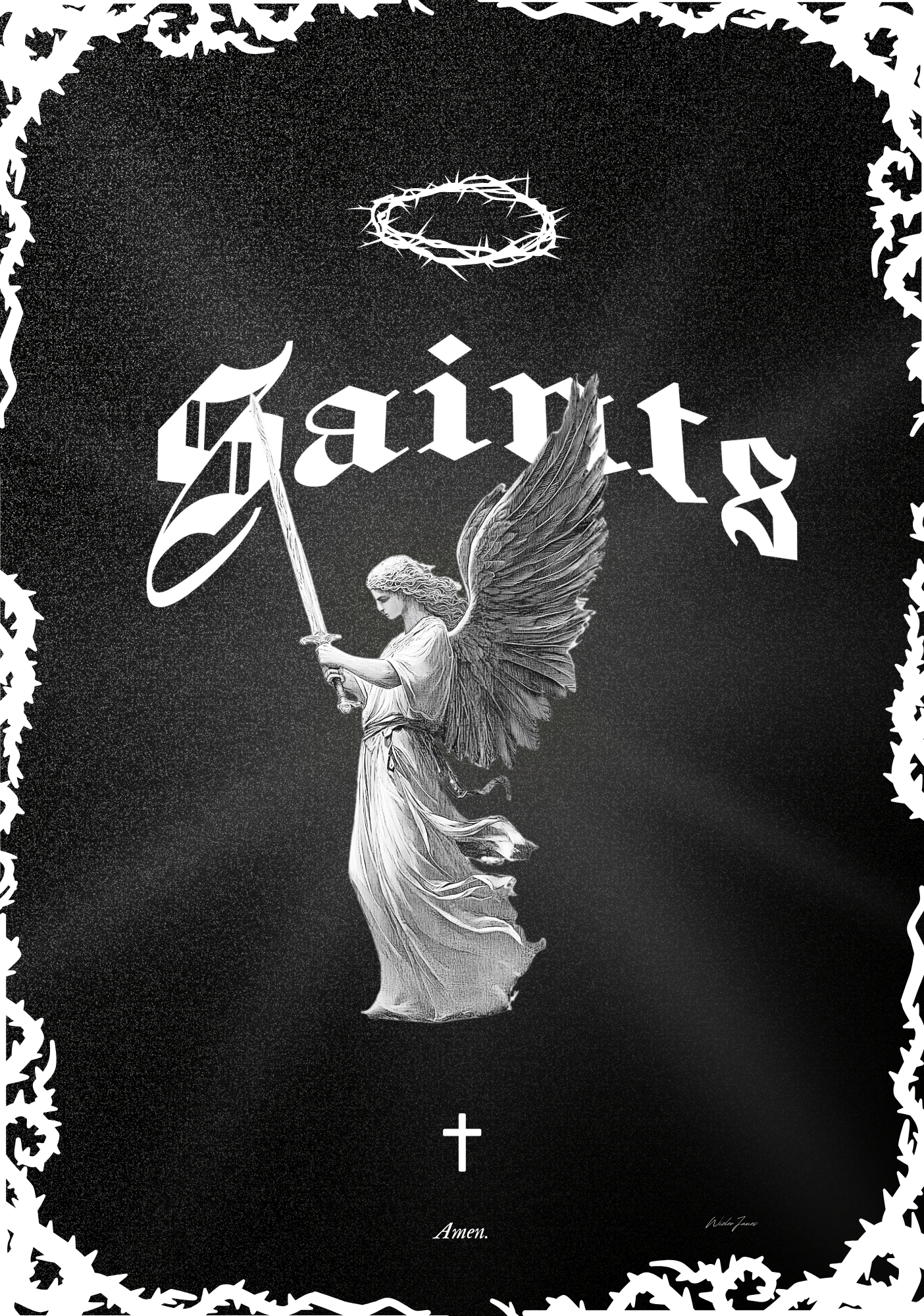 Tableau Artisanal en Or - Saints : I