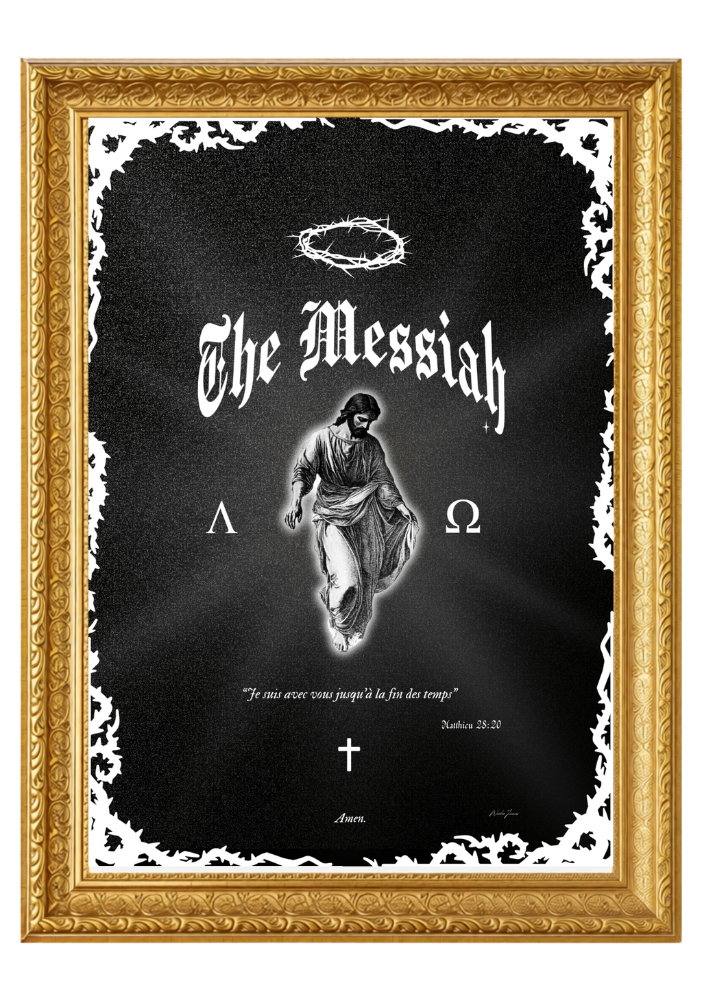 Tableau Artisanal en Or - The Messiah : I