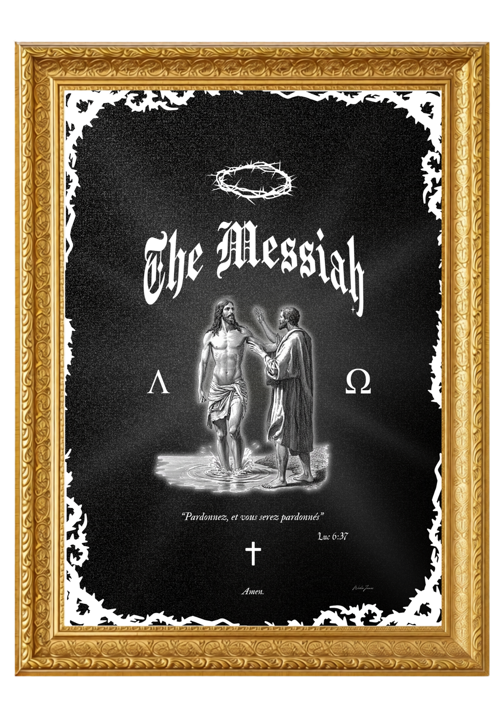 Tableau Artisanal en Or - The Messiah : II
