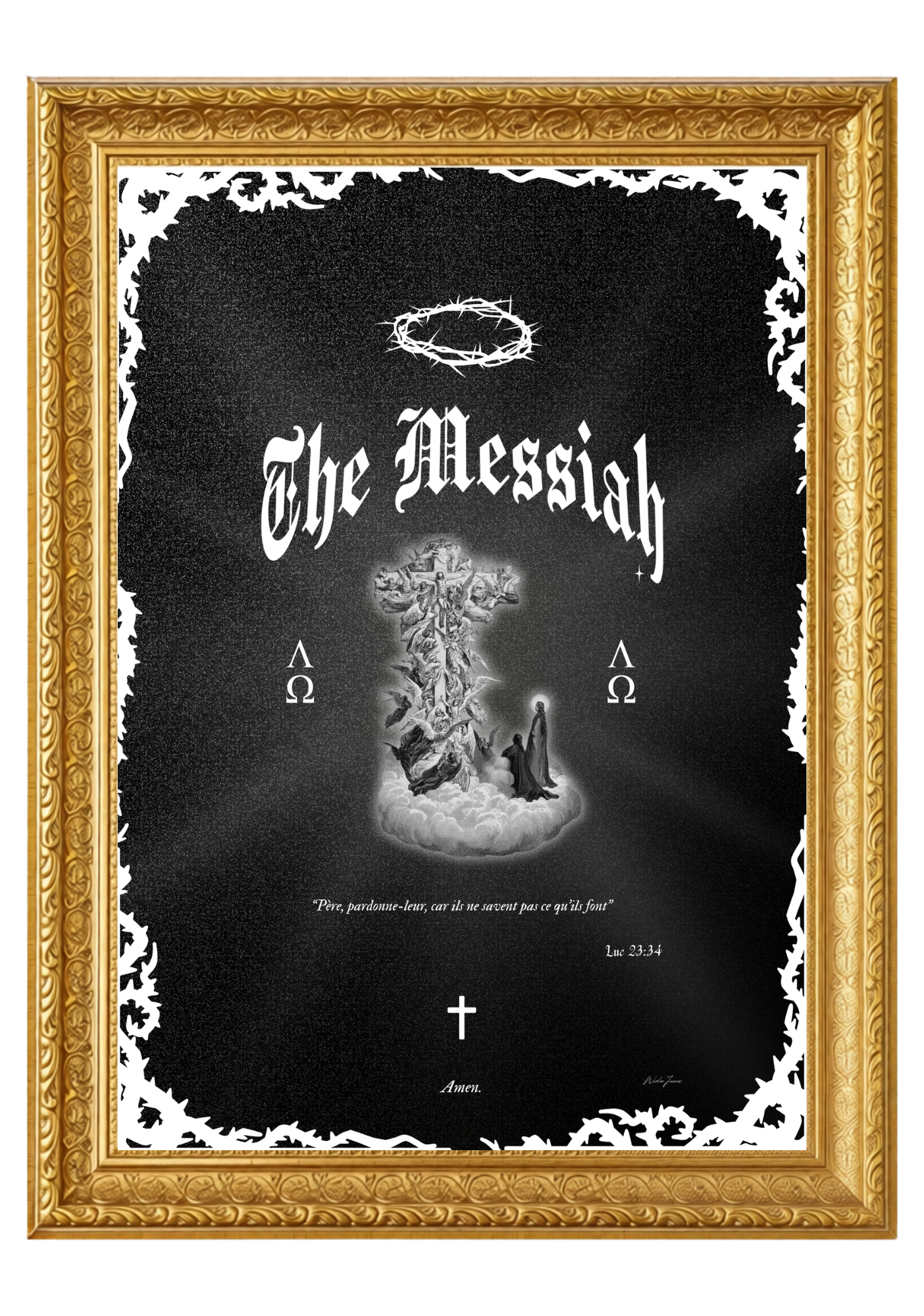 Tableau Artisanal en Or - The Messiah : IV