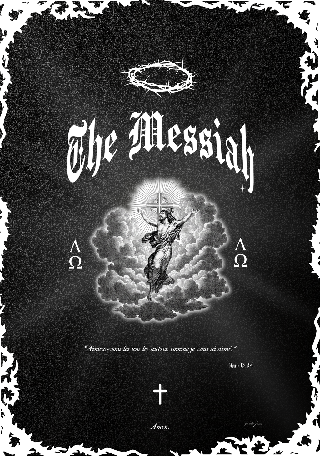 Tableau Artisanal en Or - The Messiah : III
