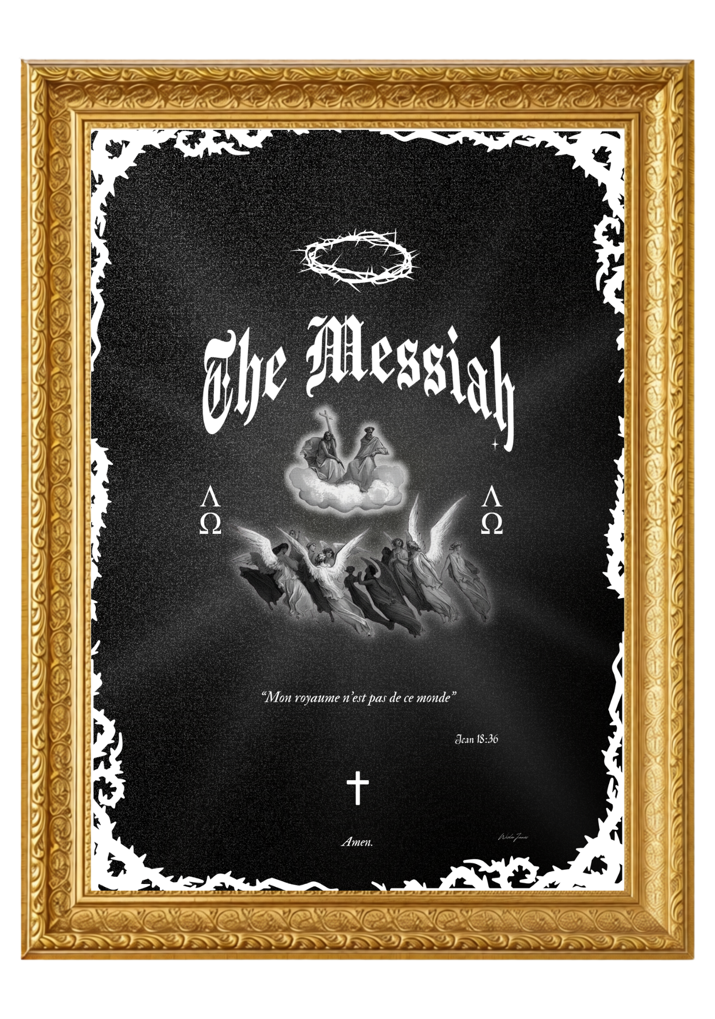 Tableau Artisanal en Or - The Messiah : VI