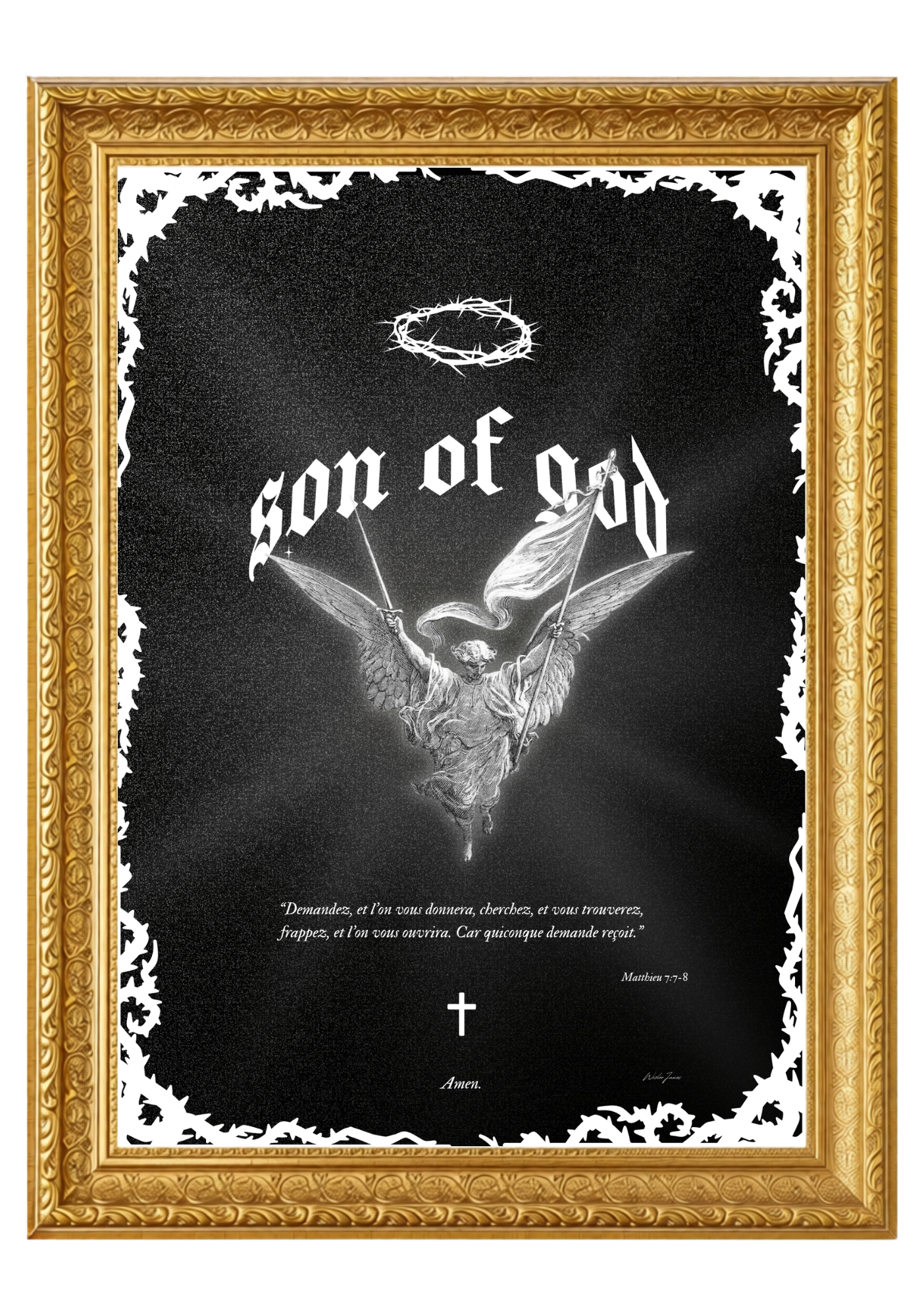 Tableau Artisanal en Or - Son Of God : I