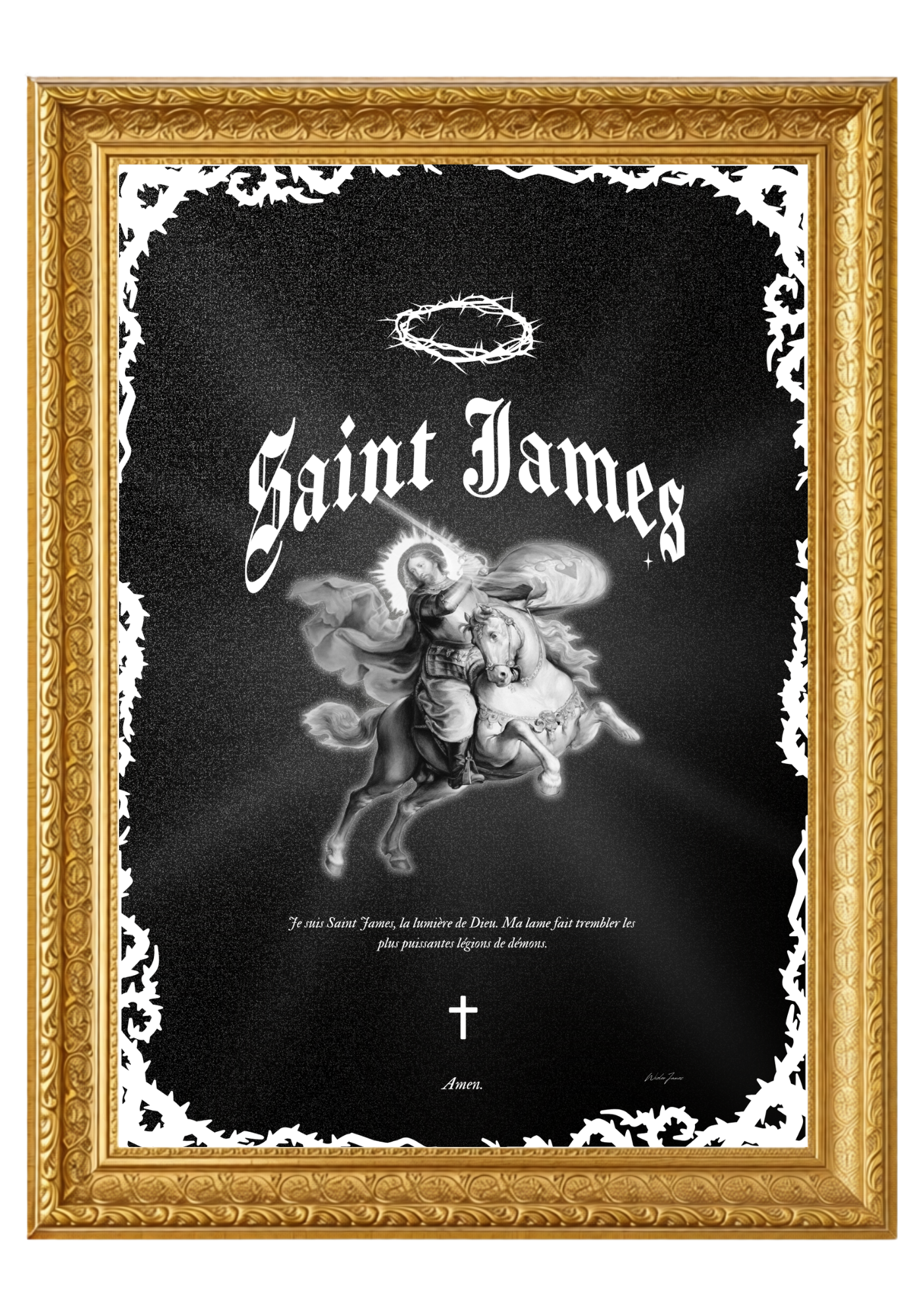 Tableau Artisanal en Or - Saint James : I