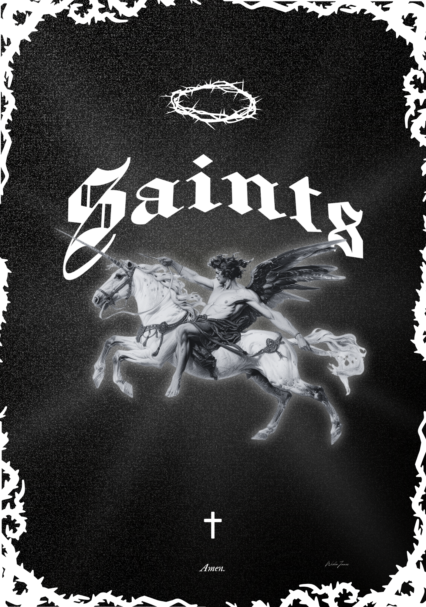 Tableau Artisanal en Or - Saints : II