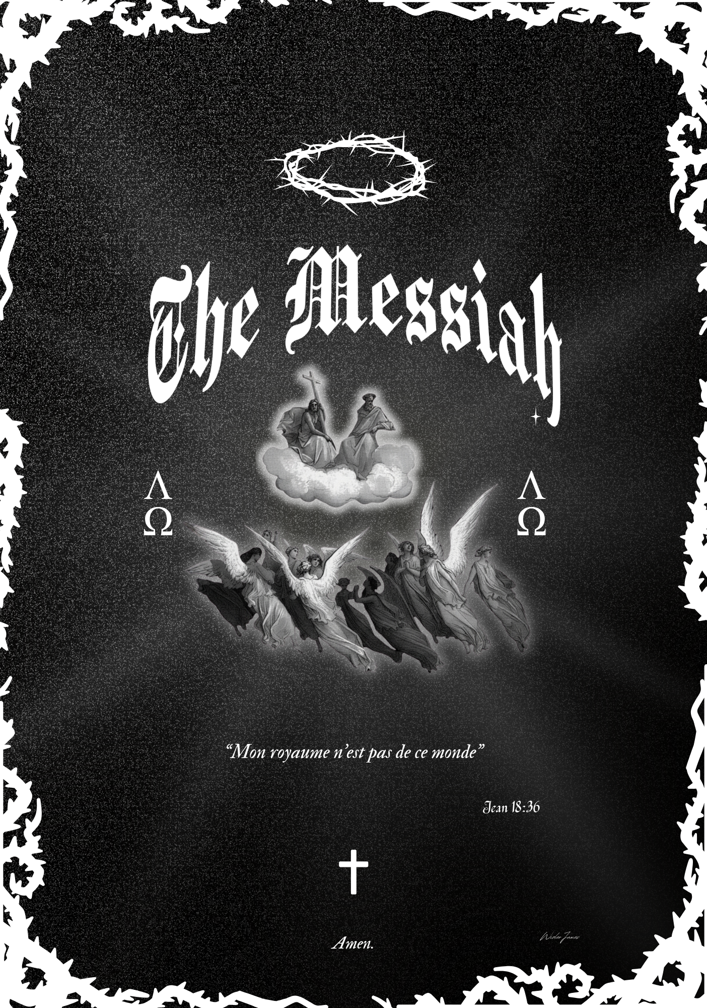 Tableau Artisanal en Or - The Messiah : VI