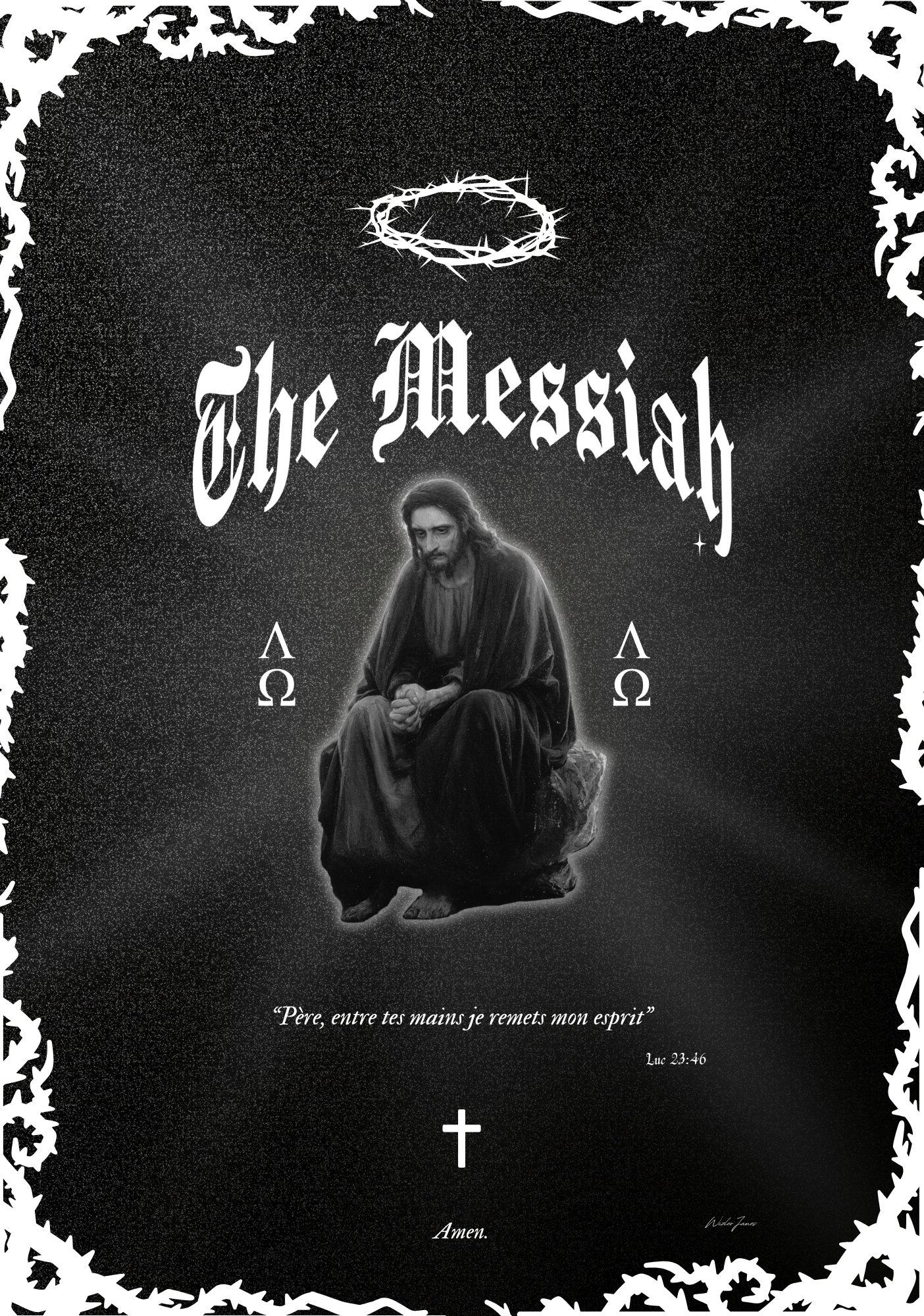 Tableau Artisanal en Or - The Messiah : V