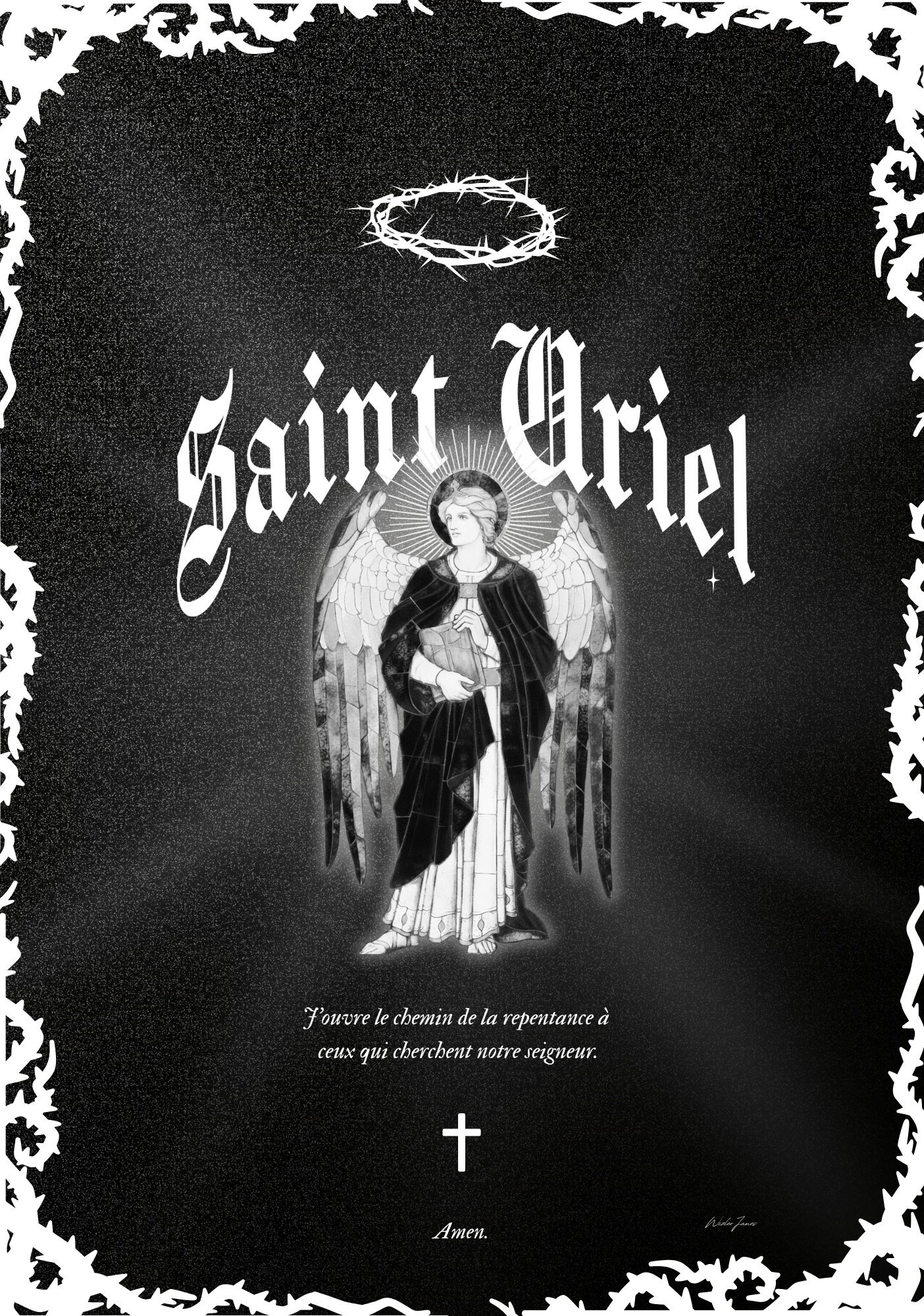 Tableau Artisanal en Or - Saint Uriel : I