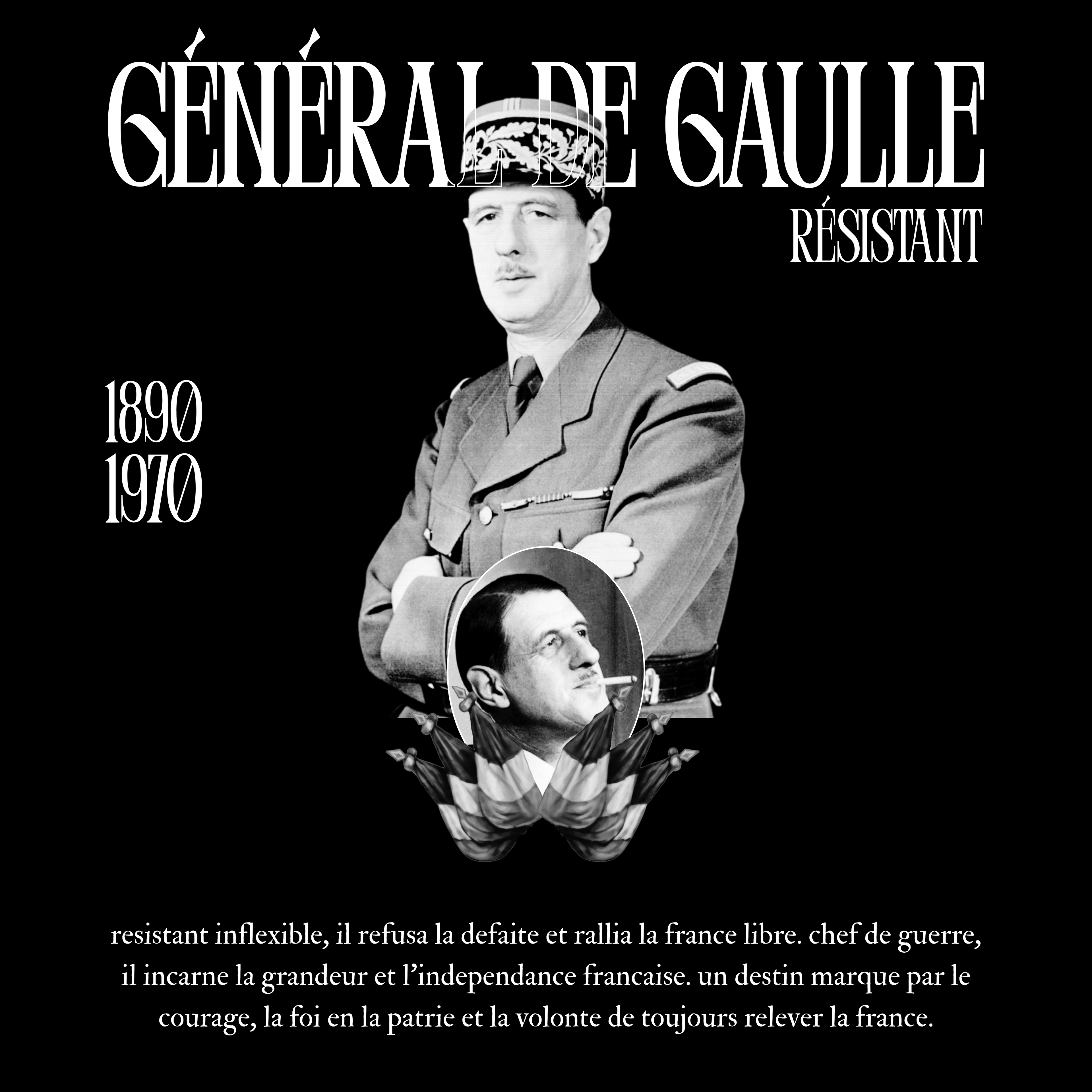 T-shirt Charles De Gaulle : I