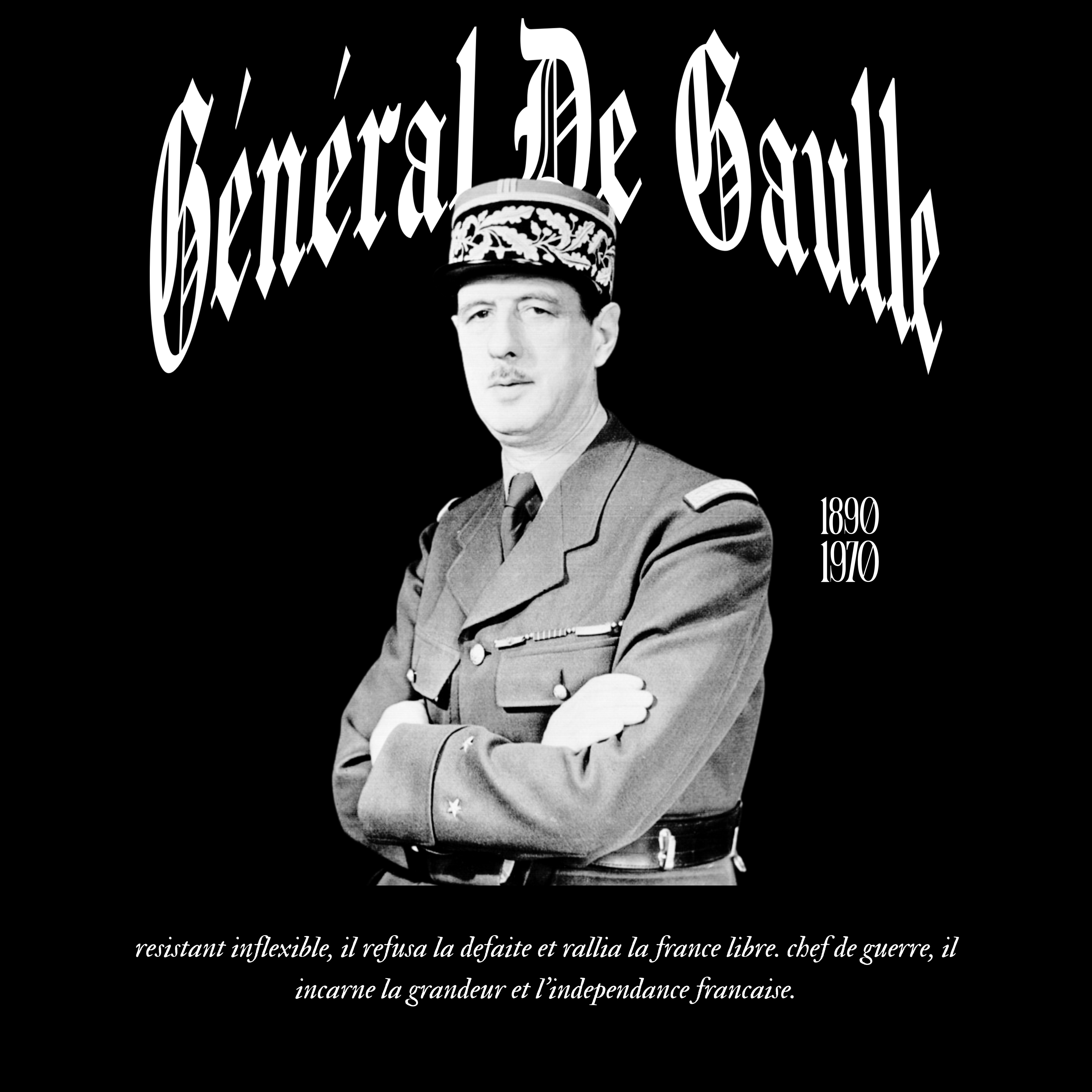 T-shirt Charles De Gaulle : I
